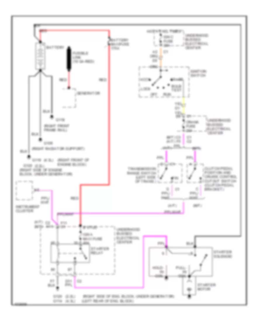 Starting Wiring Diagram for Chevrolet Blazer 1998