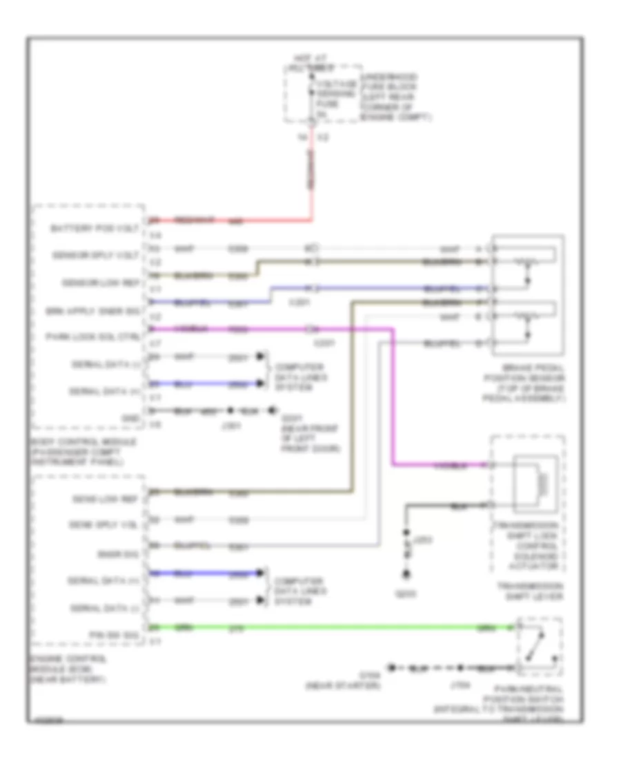 Shift Interlock Wiring Diagram for Chevrolet Spark LS 2013