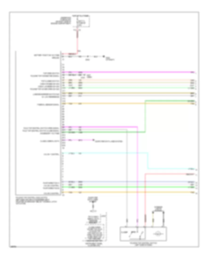 Convertible Top Wiring Diagram, with Power Top (1 of 2) for Chevrolet Corvette 2007