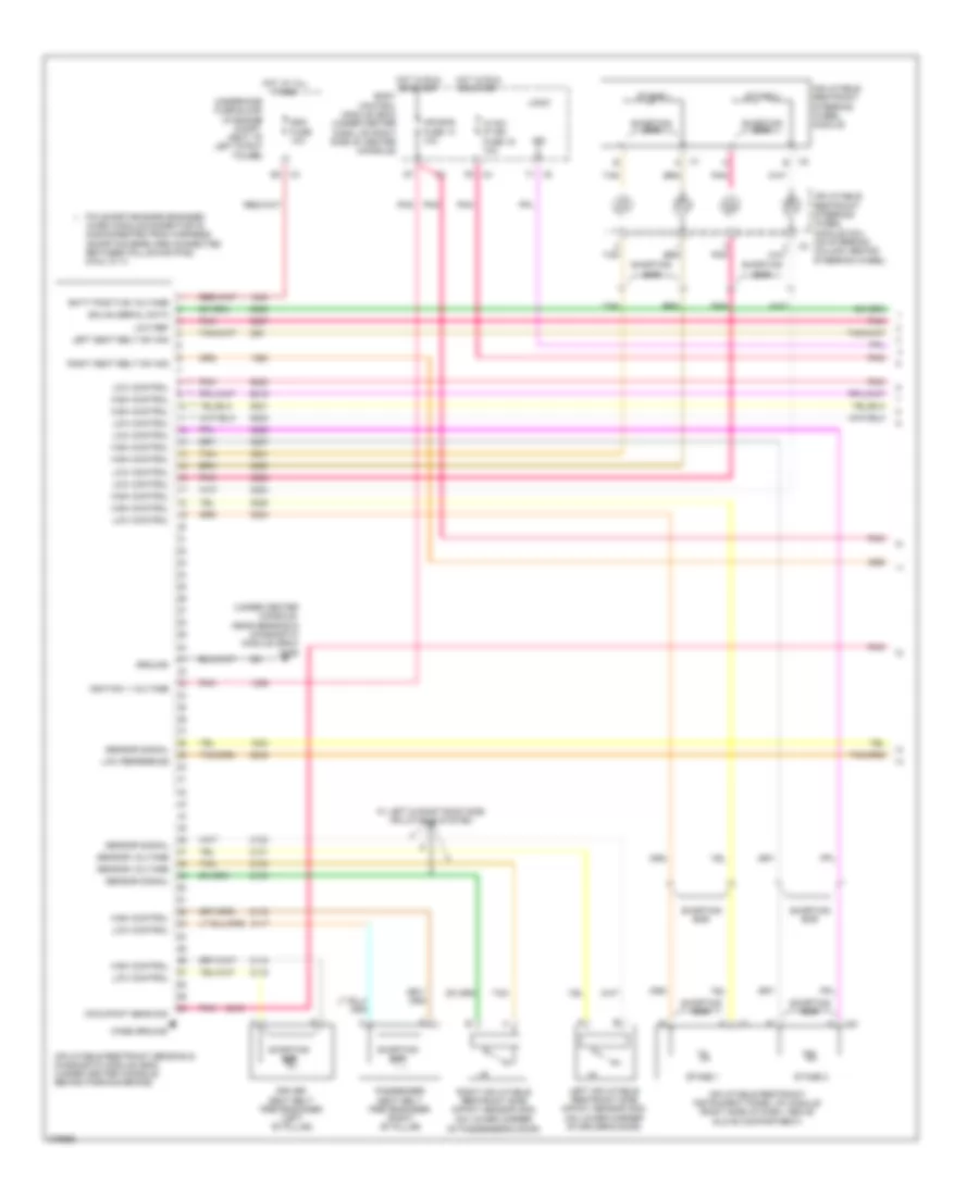 Supplemental Restraints Wiring Diagram 1 of 2 for Chevrolet Cobalt LS 2008
