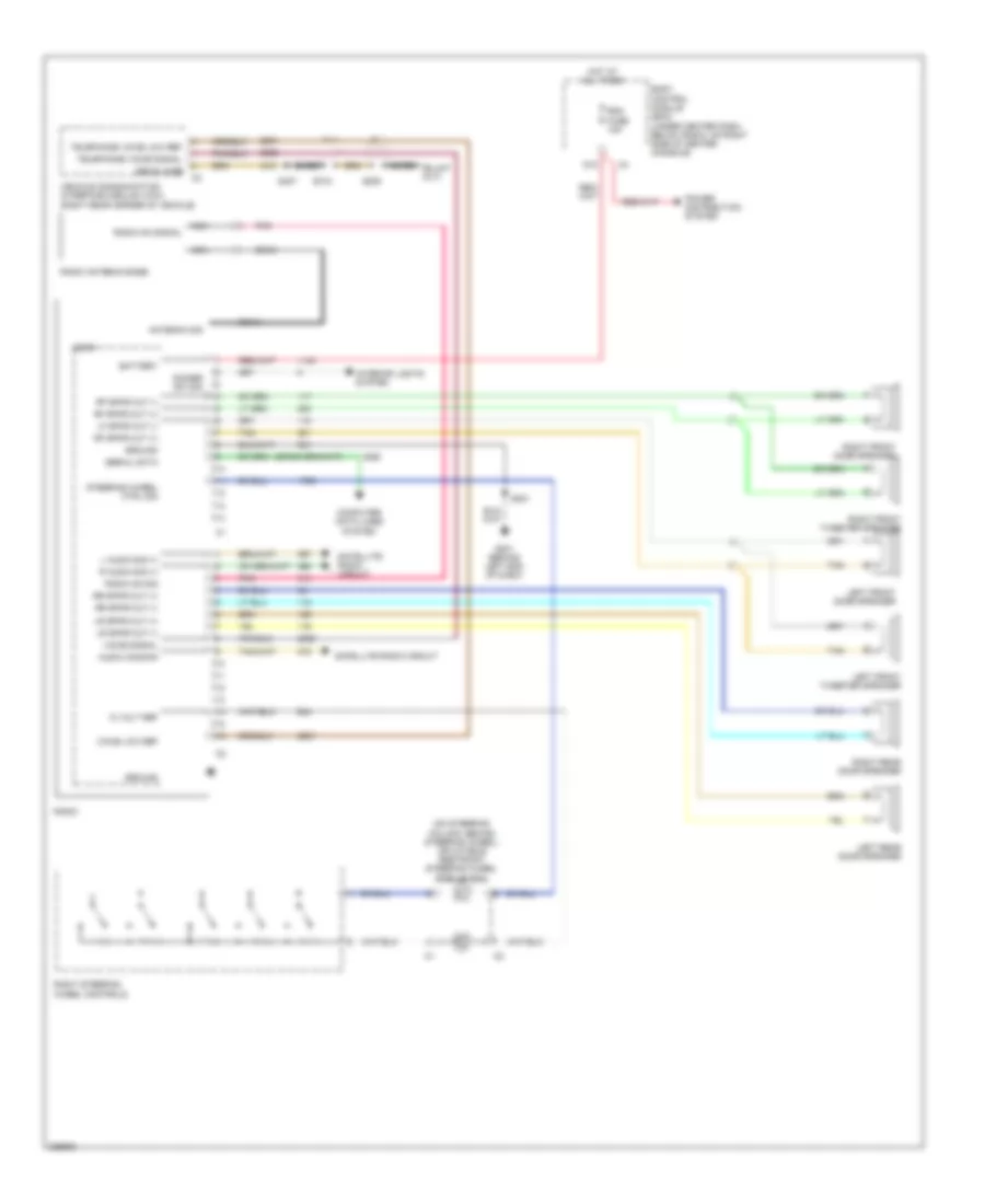 Radio Wiring Diagram, without Amplifier for Chevrolet HHR LS 2006