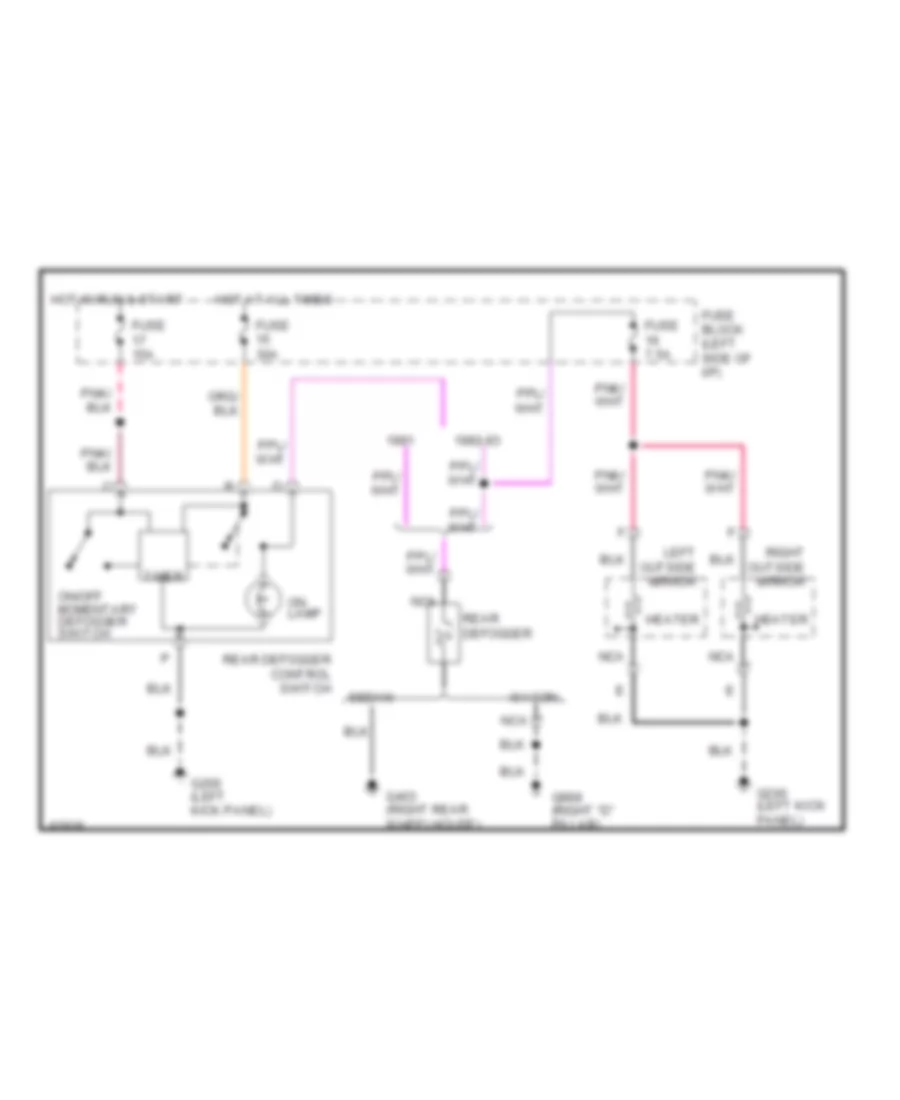 Defogger Wiring Diagram for Chevrolet Caprice Classic 1991