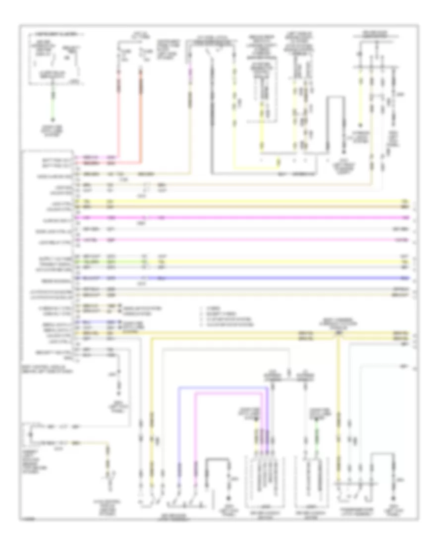 Power Door Locks Wiring Diagram, without Passive Keyless Entry (1 of 2) for Chevrolet Malibu Eco 2014