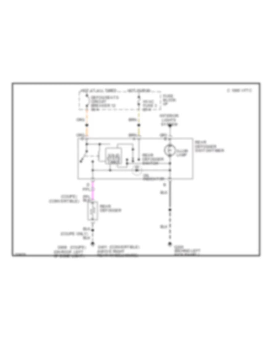 Defogger Wiring Diagram for Chevrolet Camaro 1995