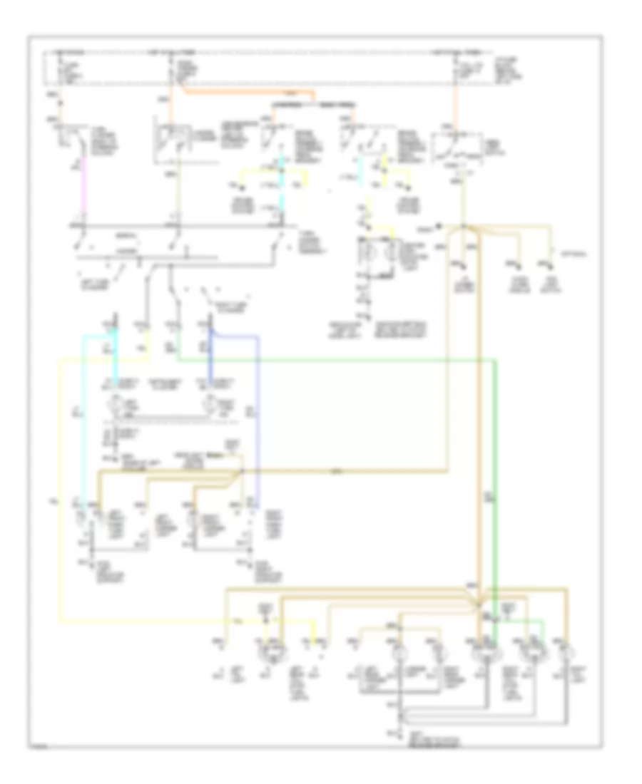Exterior Light Wiring Diagram, without DRL for Chevrolet Camaro 1995