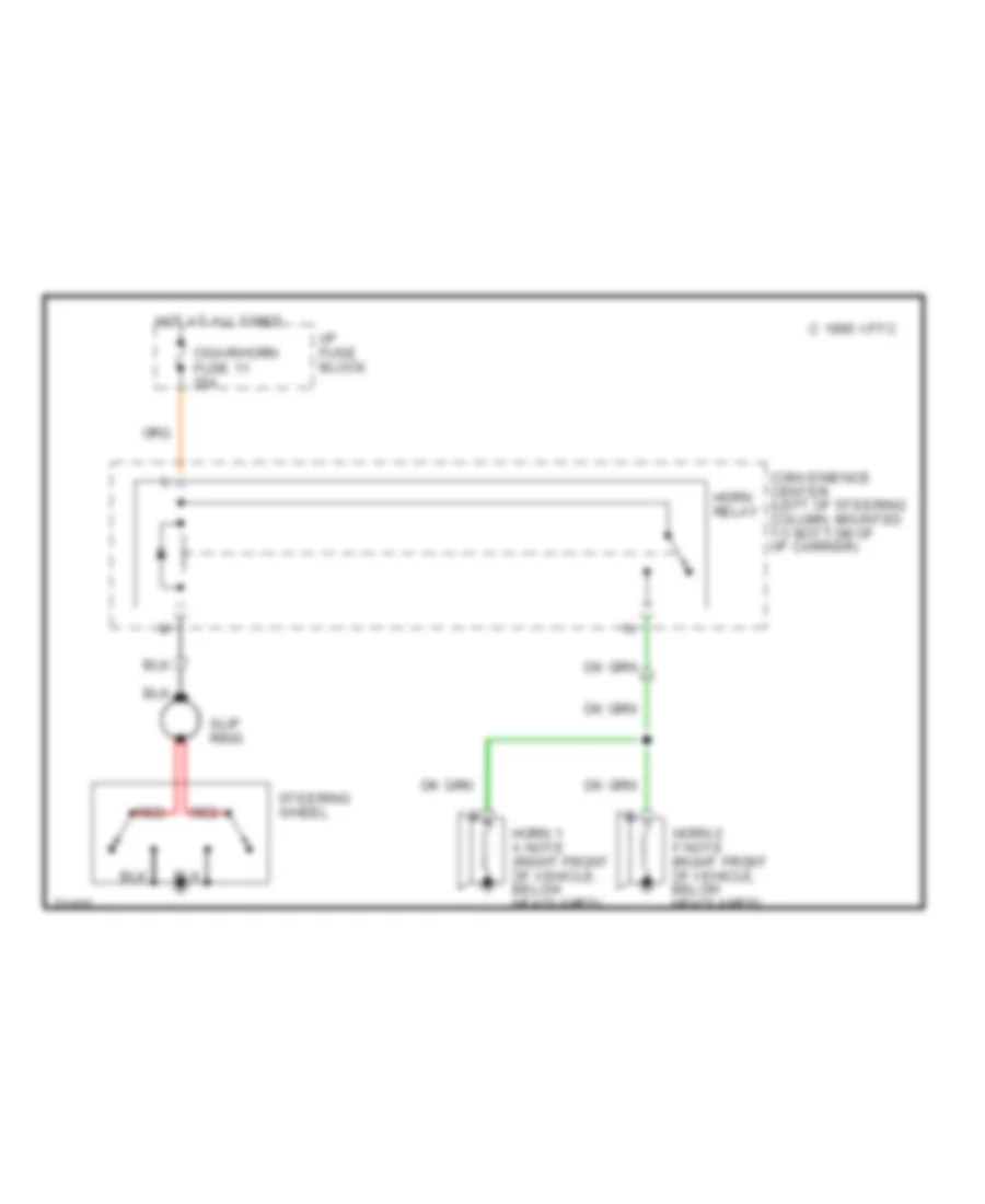 Horn Wiring Diagram for Chevrolet Camaro 1995