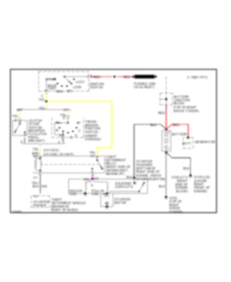 Starting Wiring Diagram for Chevrolet Camaro 1995