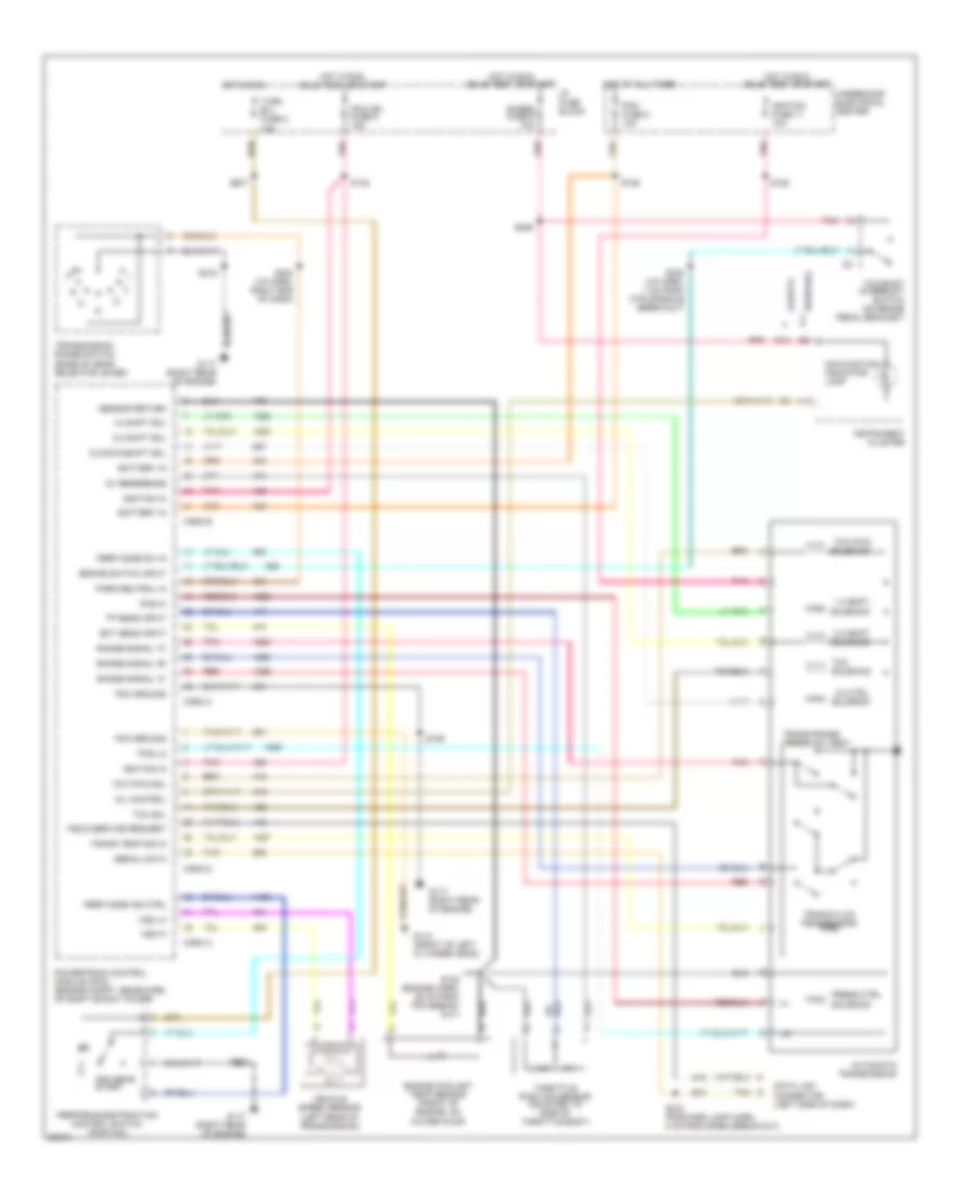 5.7L (VIN P), Transmission Wiring Diagram for Chevrolet Camaro 1995