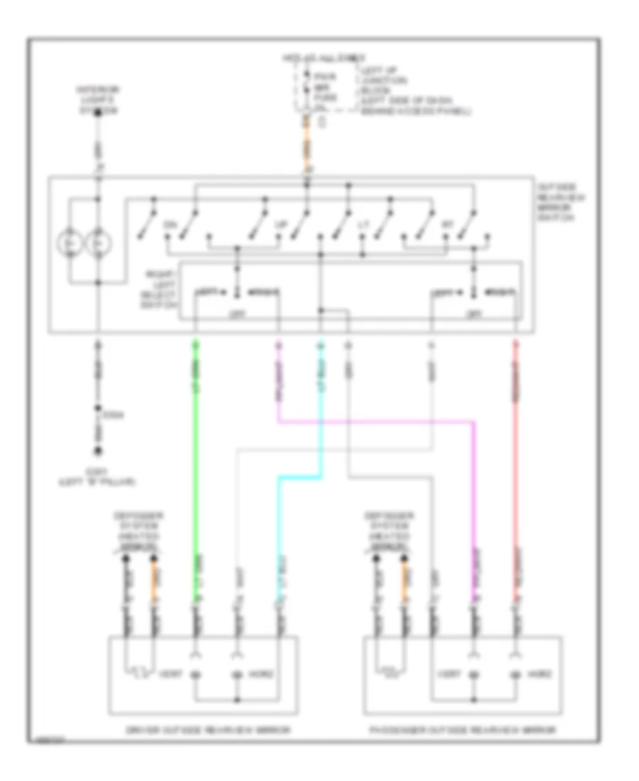 Power Mirror Wiring Diagram for Chevrolet Monte Carlo SS 2002