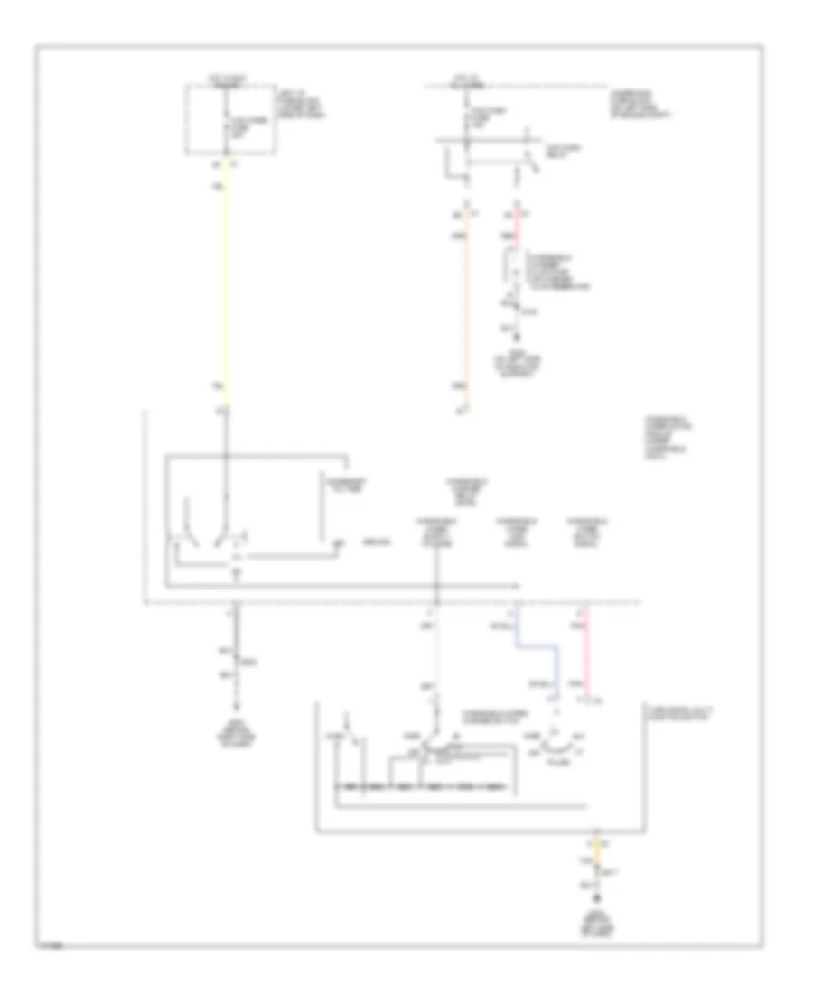 Электросхема переднего дворника стеклоочистителя и омывателя для Chevrolet Silverado 2003 2500