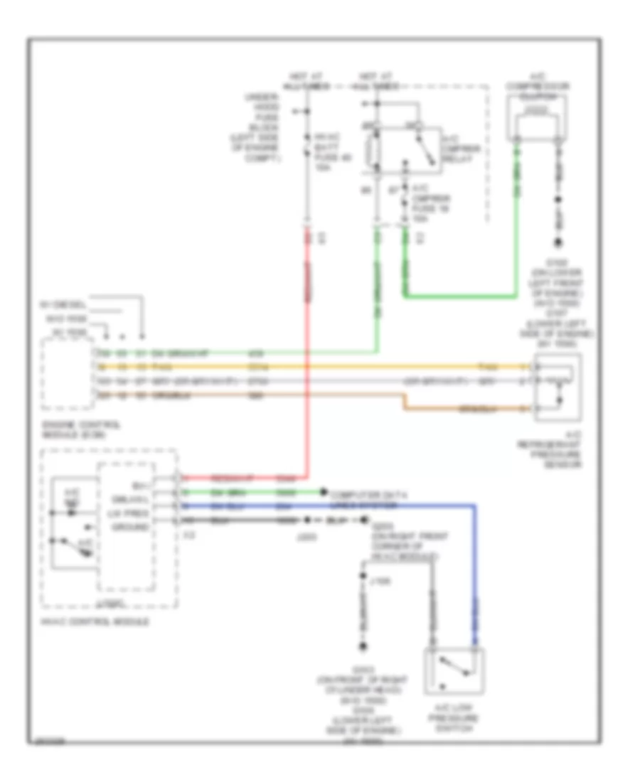 Compressor Wiring Diagram for Chevrolet Silverado HD 2007 2500