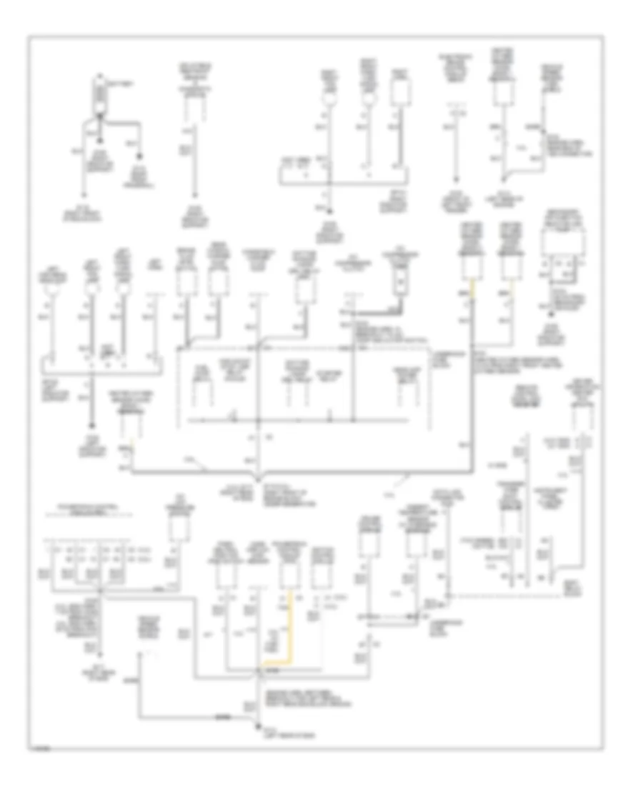 Ground Distribution Wiring Diagram 1 of 3 for Chevrolet S10 Pickup 2001