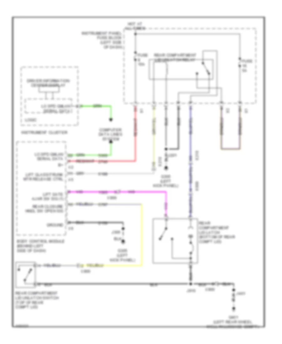 Trunk Release Wiring Diagram for Chevrolet Malibu LS 2014
