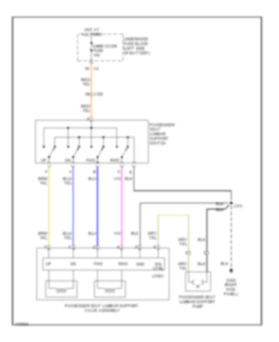 Passengers Lumbar Wiring Diagram for Chevrolet Malibu LS 2014