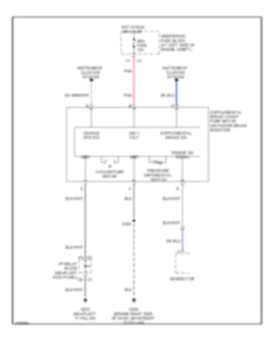 Supplemental Brake Assist Wiring Diagram for Chevrolet Tahoe 2004