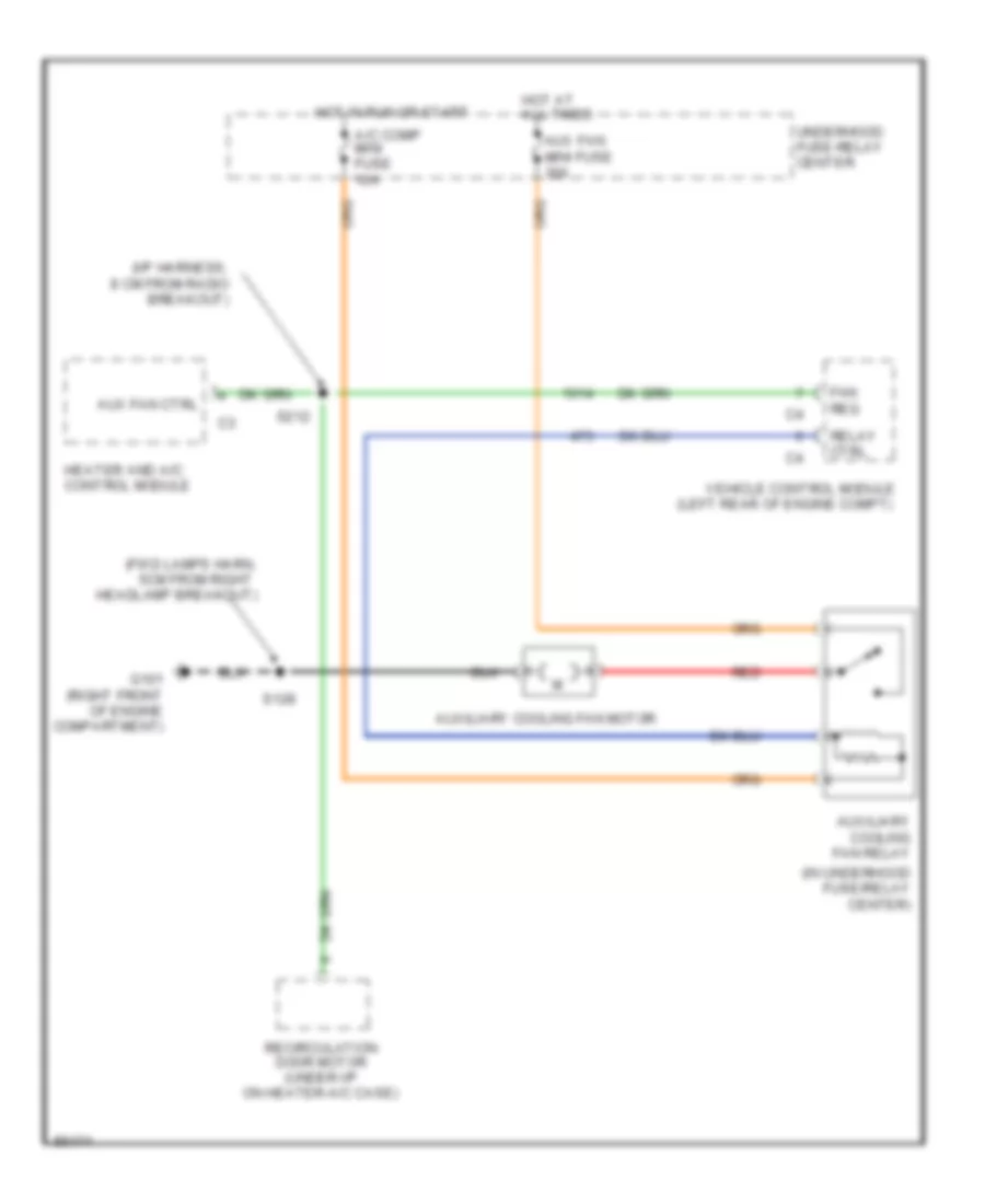5.7L (VIN R), Cooling Fan Wiring Diagram for Chevrolet Cab  Chassis C2500 1997