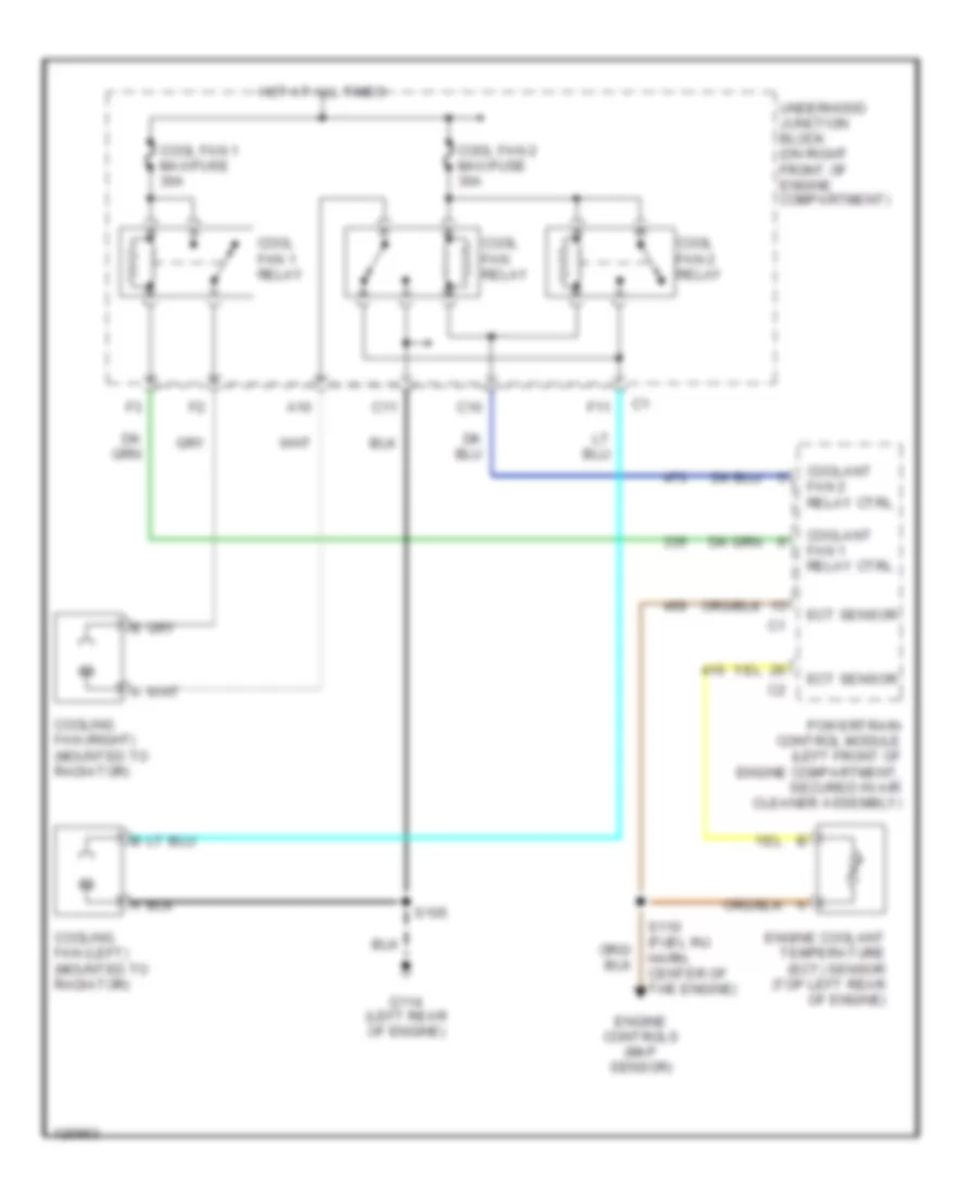 Cooling Fan Wiring Diagram for Chevrolet Venture 2000