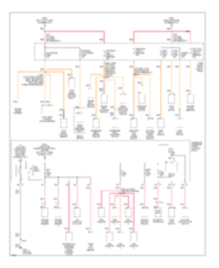 Power Distribution Wiring Diagram (2 of 4) for Chevrolet Venture 2000