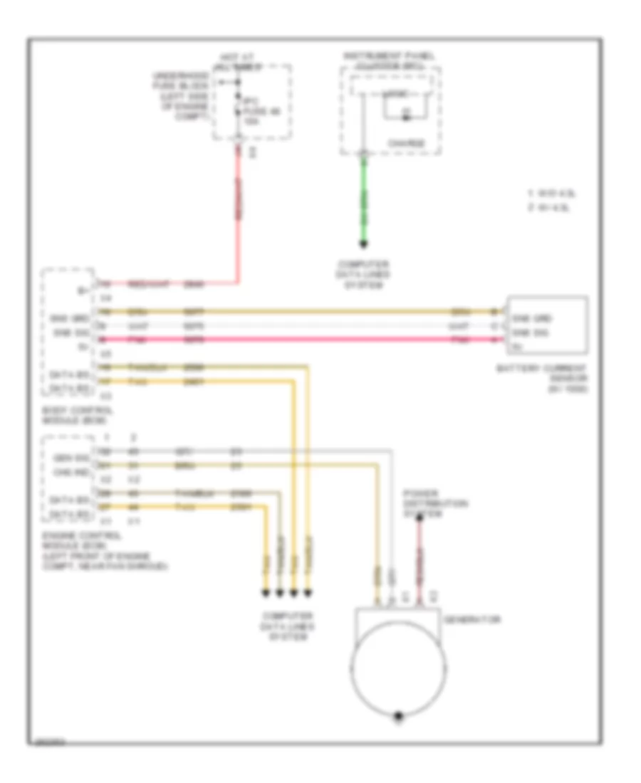 Charging Wiring Diagram Gasoline for Chevrolet Silverado HD 2007 2500