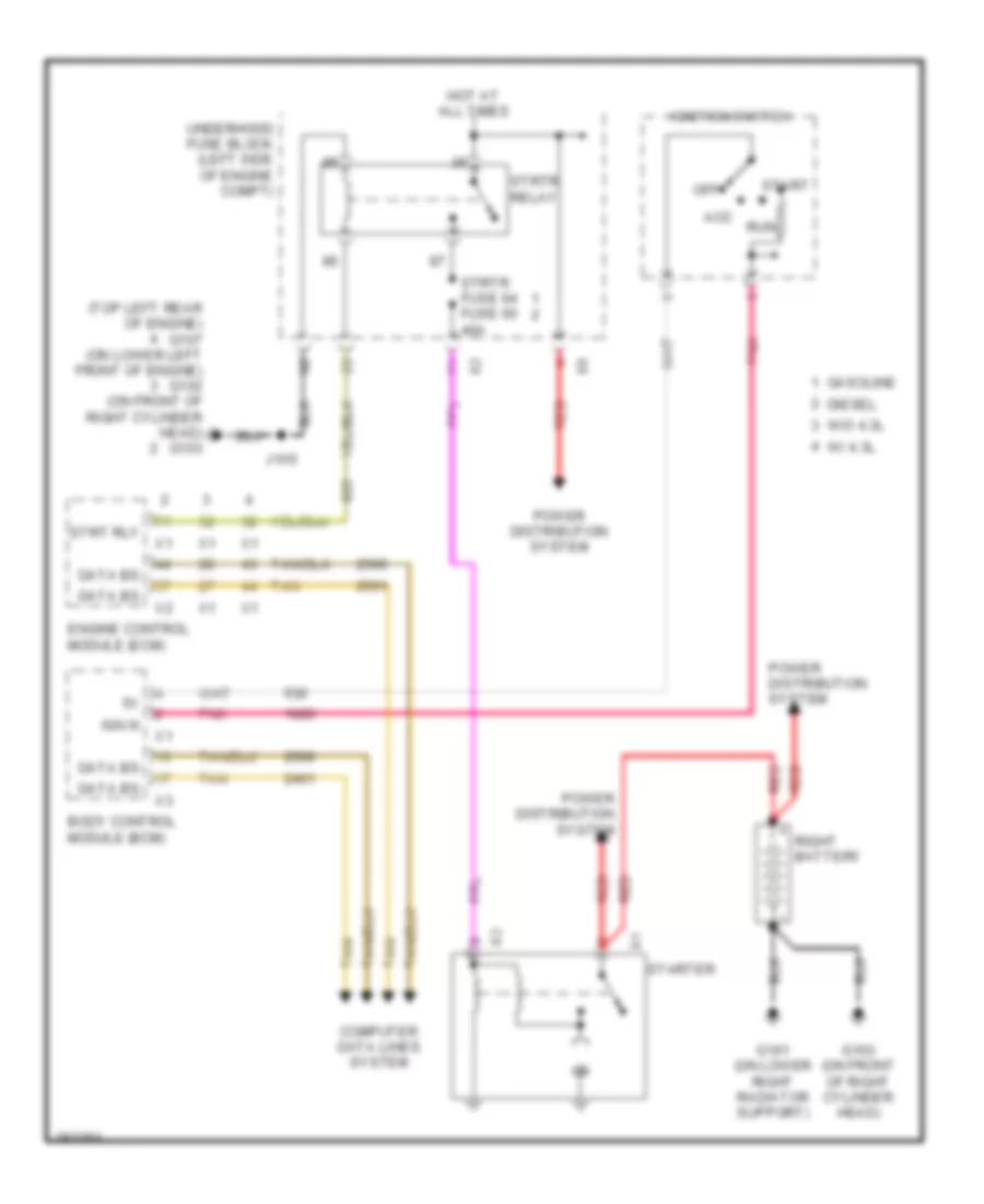 Starting Wiring Diagram for Chevrolet Silverado HD 2007 2500