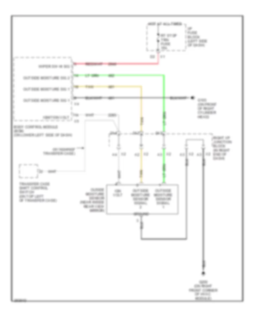 Moisture Sensor Wiring Diagram for Chevrolet Silverado HD 2007 2500