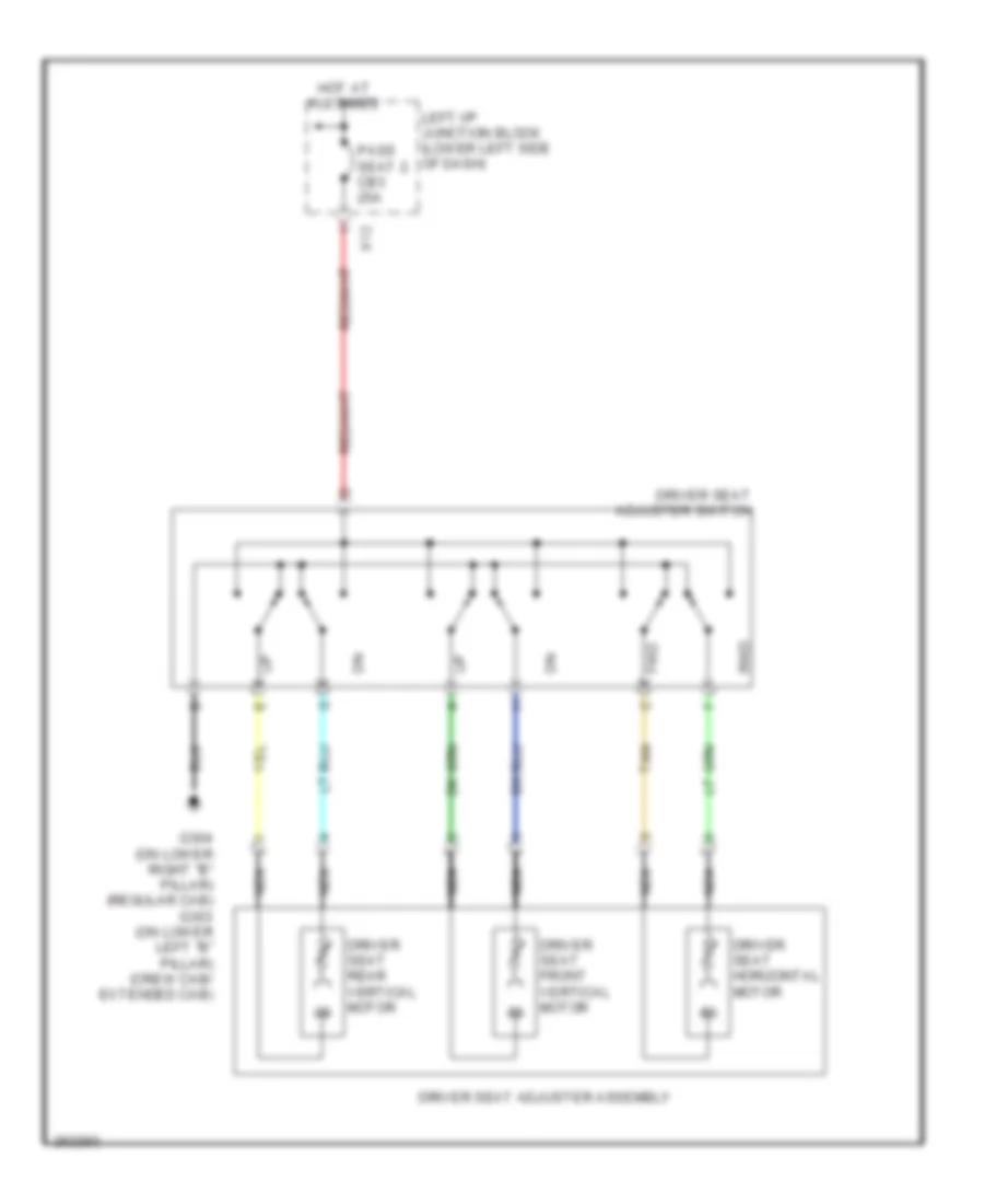 Driver Power Seat Wiring Diagram for Chevrolet Silverado HD 2007 2500