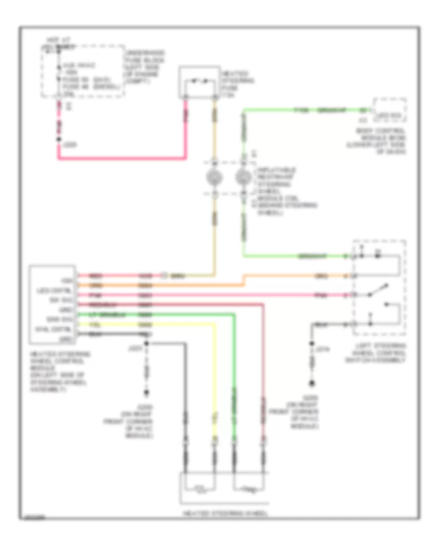 Heated Steering Wheel Wiring Diagram for Chevrolet Silverado HD 2007 2500