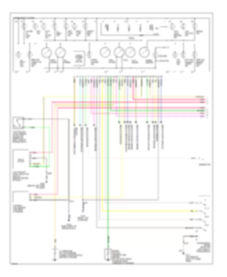 6.5L (VIN F), Instrument Cluster Wiring Diagram (1 of 2) for Chevrolet C3500 HD 1998