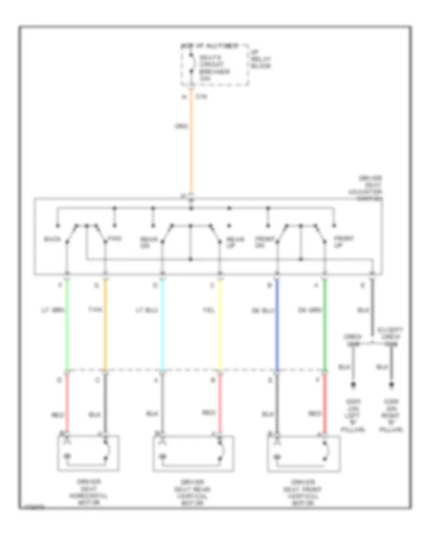 Driver Seat Wiring Diagram for Chevrolet Silverado HD 2003 2500