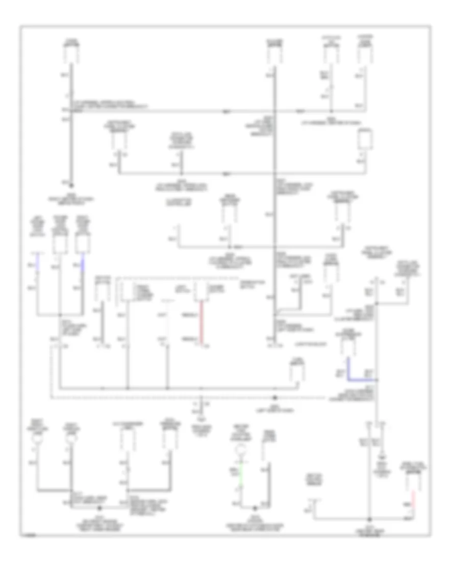 Ground Distribution Wiring Diagram (2 of 3) for Chevrolet Metro 1999