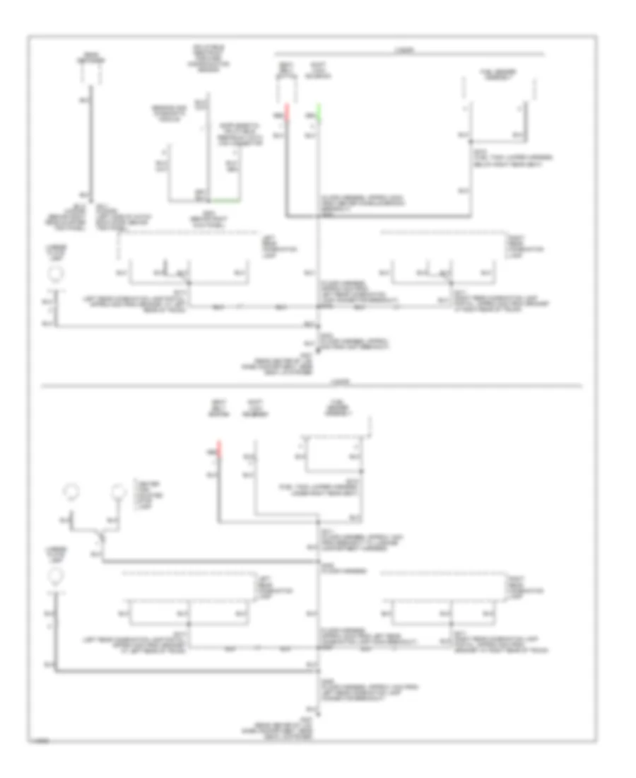 Ground Distribution Wiring Diagram 3 of 3 for Chevrolet Metro 1999