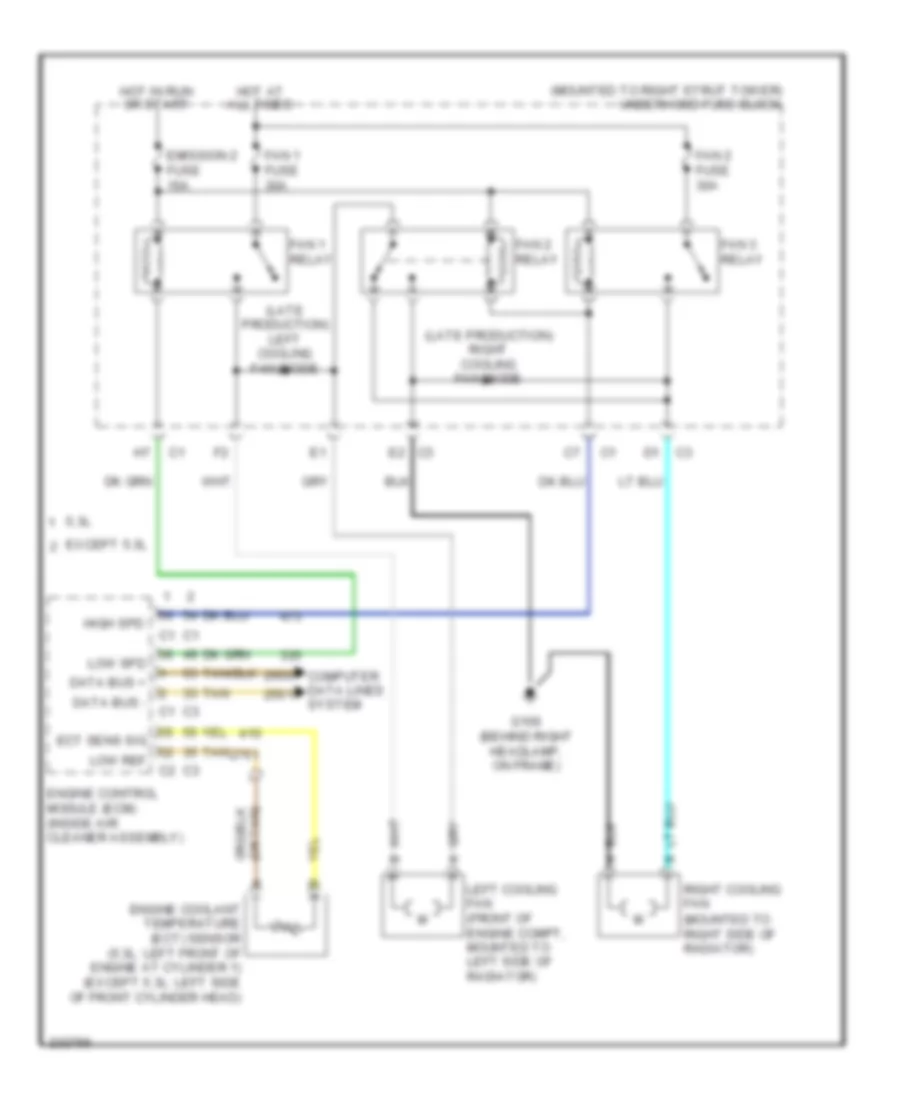 Cooling Fan Wiring Diagram for Chevrolet Impala LS 2006