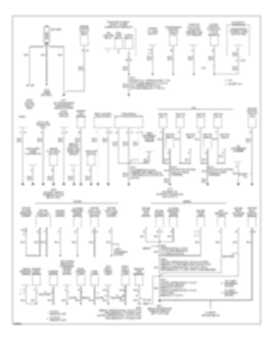 Ground Distribution Wiring Diagram 1 of 3 for Chevrolet Impala LS 2006