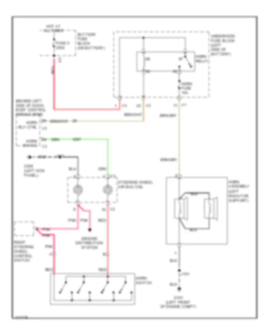 Horn Wiring Diagram for Chevrolet Malibu LT 2014