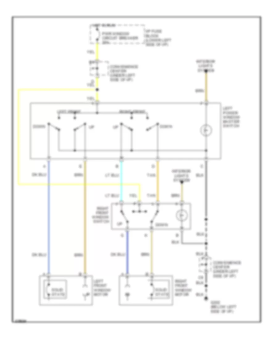 Power Window Wiring Diagram 2 Door for Chevrolet Pickup C1995 1500