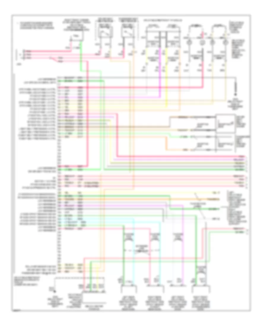 Supplemental Restraints Wiring Diagram 1 of 2 for Chevrolet Silverado HD 2007 3500