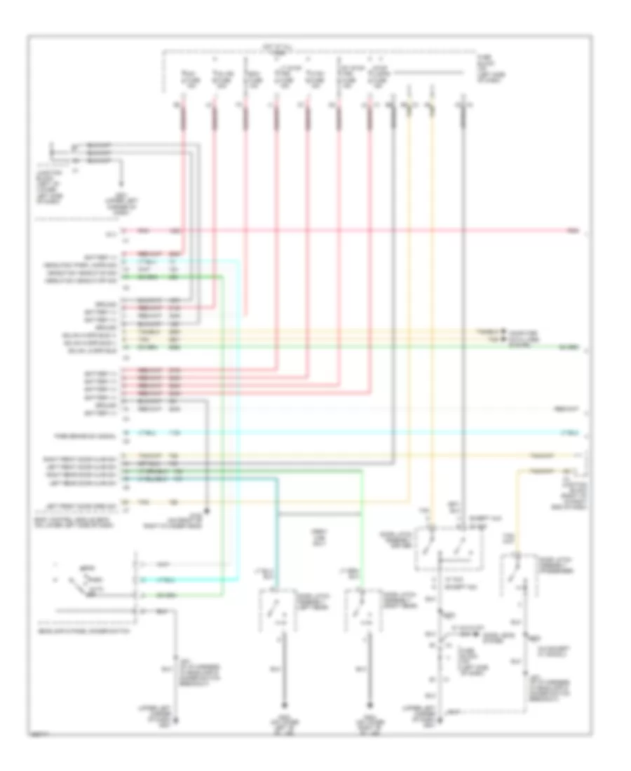 Chime Wiring Diagram, without AN3DL3 Option (1 of 2) for Chevrolet Silverado 3500 HD 2007