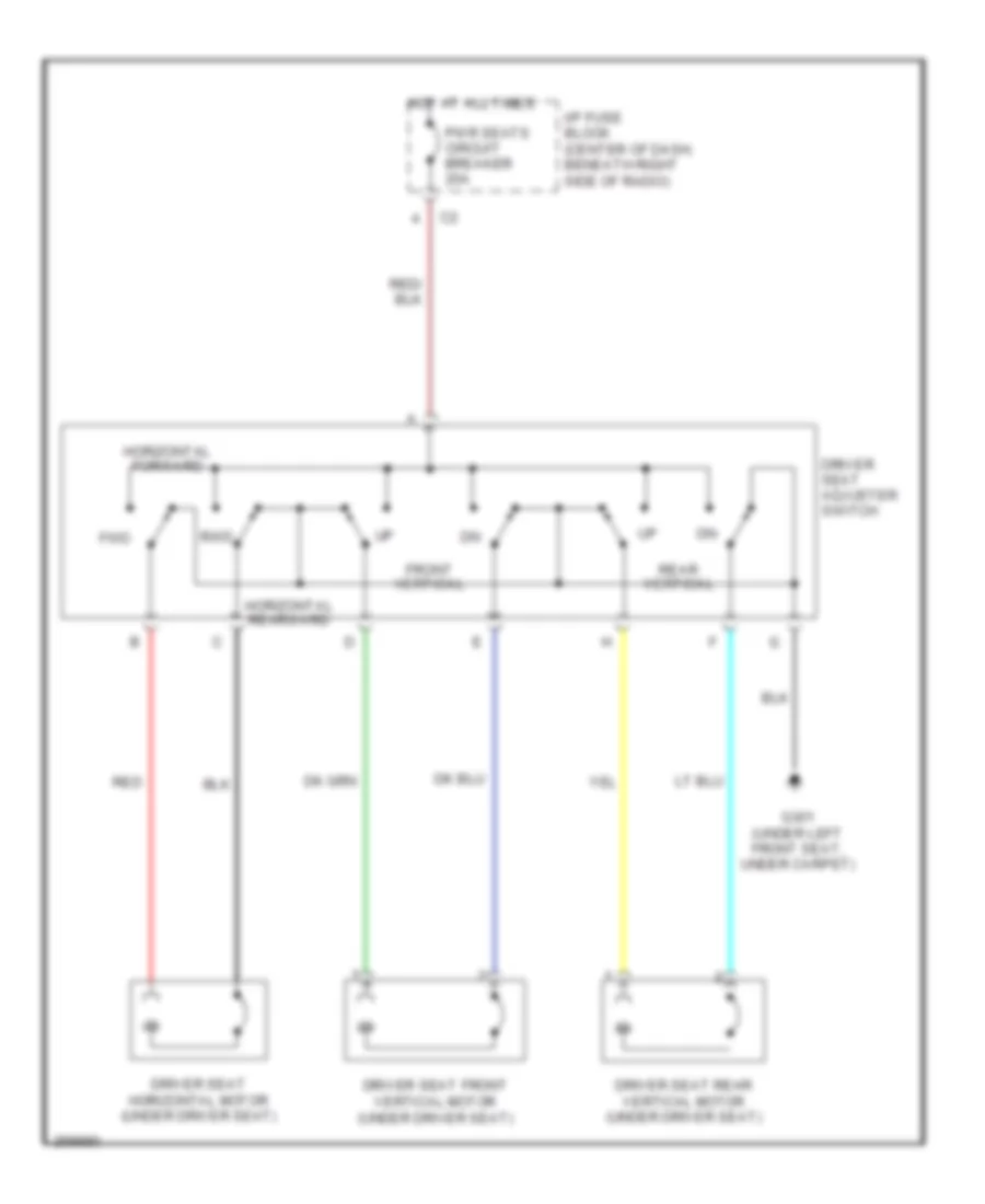 Driver Seat Wiring Diagram for Chevrolet Equinox LS 2007