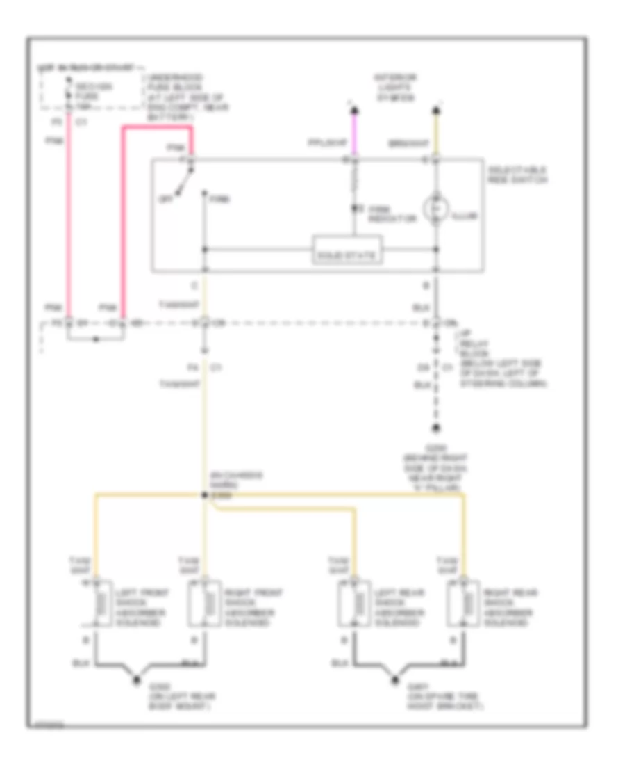 Electronic Suspension Wiring Diagram for Chevrolet Silverado 2003 3500
