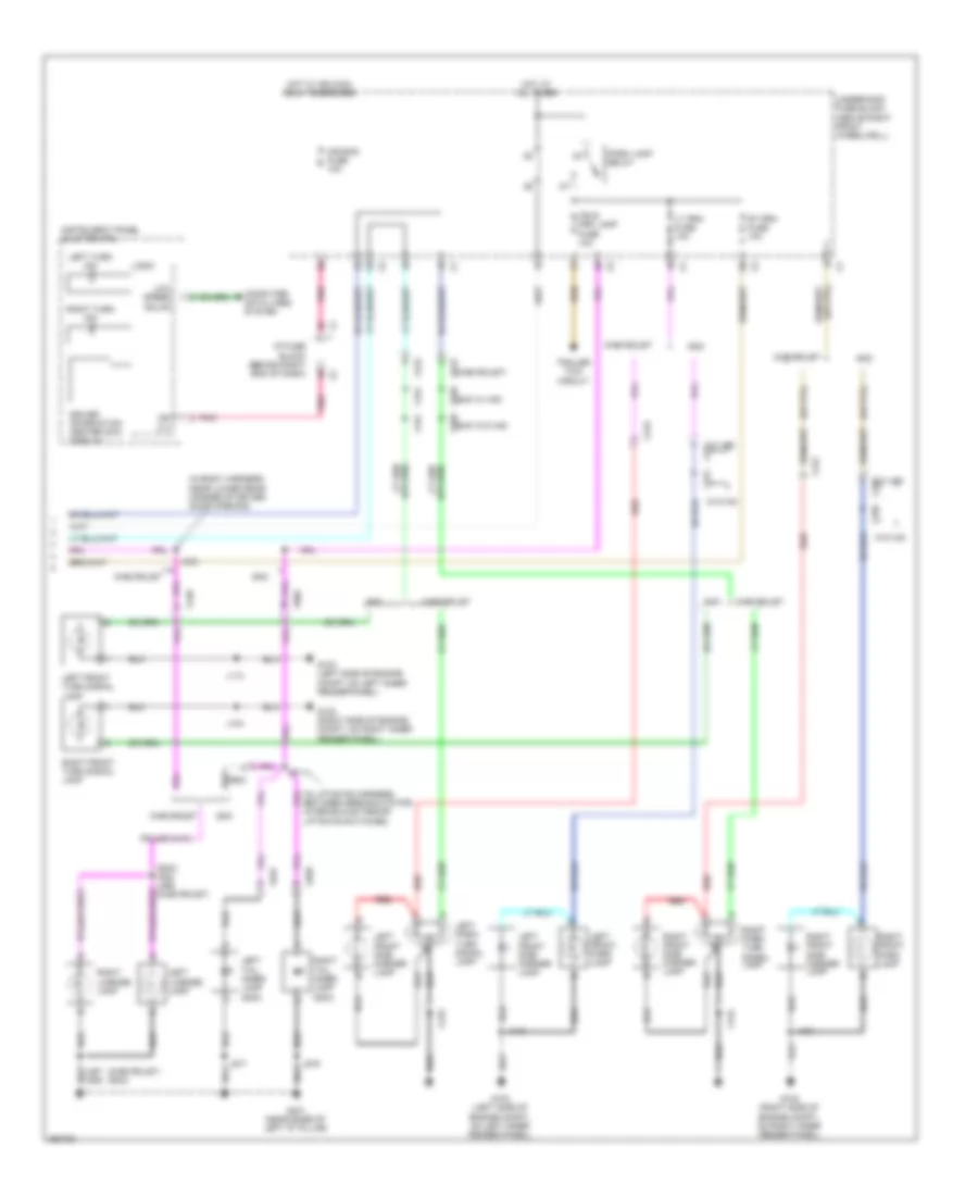 Exterior Lamps Wiring Diagram 2 of 2 for Chevrolet Traverse LS 2011