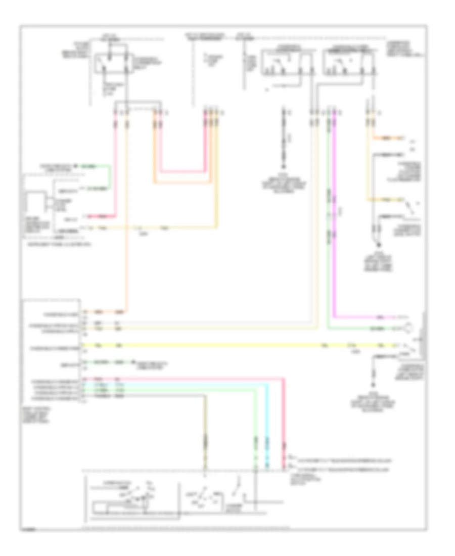 Электросхема передних стеклоочистителей дворников и омывателя лобового стекла для Chevrolet Traverse LS 2011