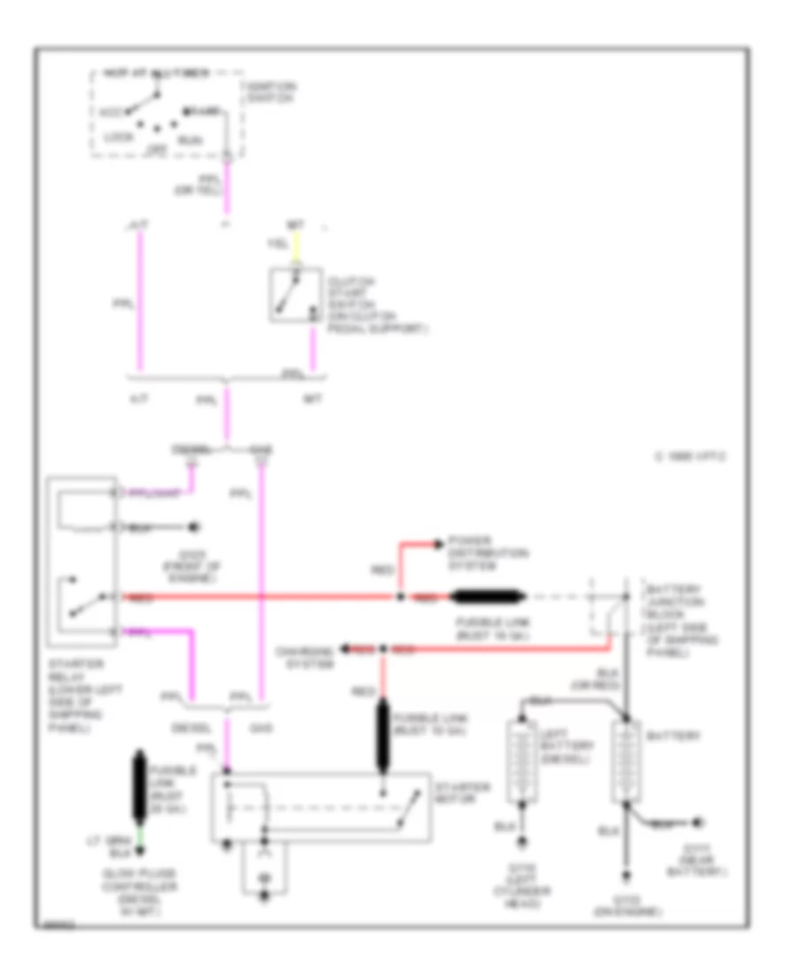 Starting Wiring Diagram for Chevrolet Step Van P30 1993