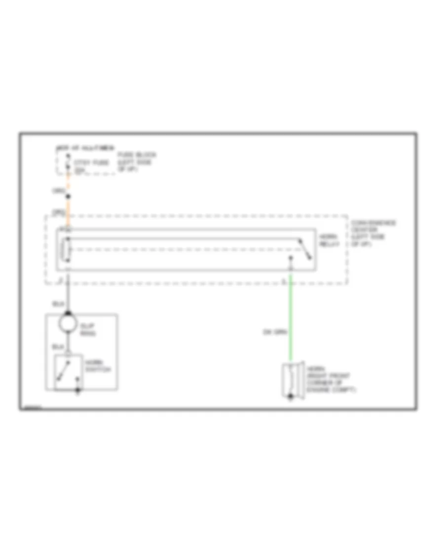 Horn Wiring Diagram for Chevrolet Cavalier VL 1991