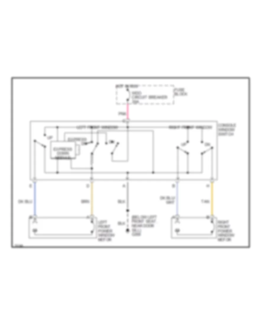 Power Window Wiring Diagram 2 Door for Chevrolet Cavalier VL 1991