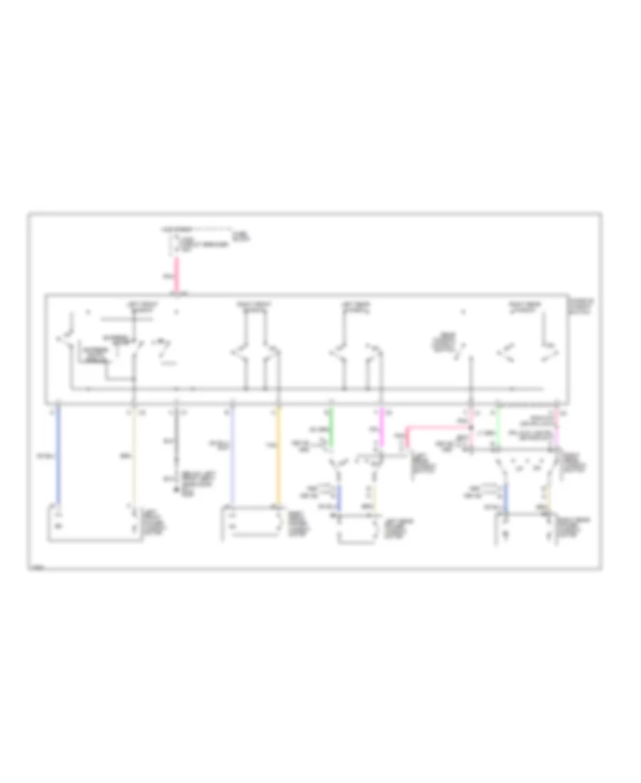 Power Window Wiring Diagram 4 Door for Chevrolet Cavalier VL 1991