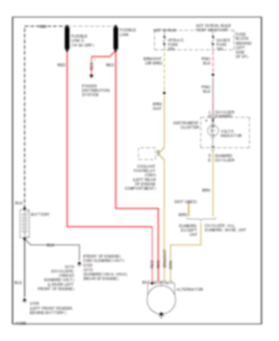 Charging Wiring Diagram for Chevrolet Cavalier VL 1991