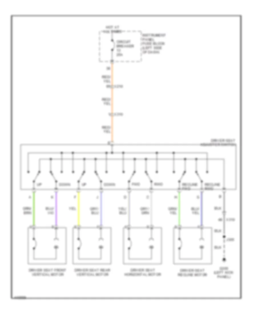 Driver Power Seat Wiring Diagram, 8-Way Power Seat for Chevrolet Malibu LTZ 2014