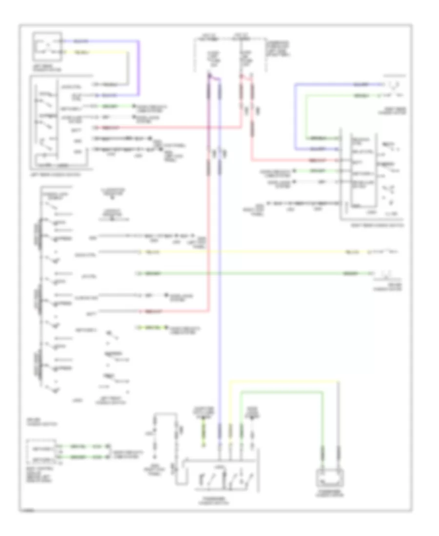 Power Windows Wiring Diagram, without Express UpDown for Chevrolet Malibu LTZ 2014