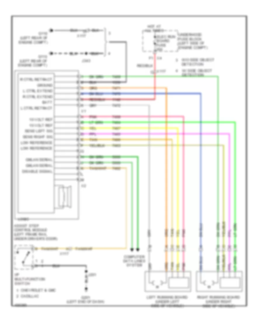 Retractable Running Boards Wiring Diagram for Chevrolet Suburban K2013 1500