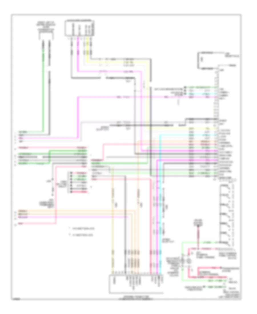 Navigation Wiring Diagram, with Y91  UQA, without UYS (4 of 4) for Chevrolet Suburban K1500 2013